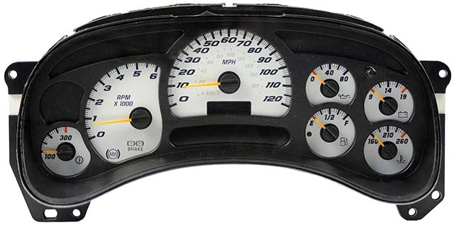 2003 - 2005 Chevrolet Silverado SS White Face Gauge Instrument Cluster Repair (Sport Package)