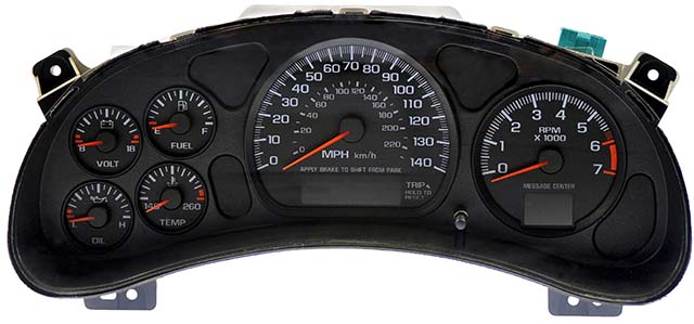 2002 2005 Chevrolet Monte Carlo, Impala Except Police Instrument Cluster w/Tach, 6 Gauge, V6 3.4/3.8L