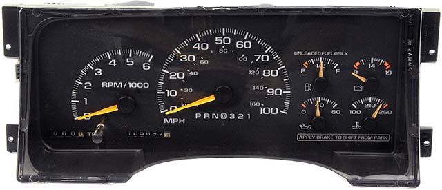 1995 - 2000 GMC Chevrolet Suburban, Tahoe & Yukon Instrument Cluster Repair (Gas, Auto Trans, 6 Gauge)