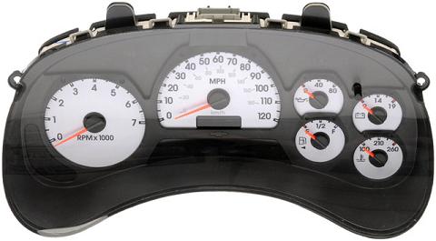 2005 Chevrolet Trailblazer &Trailblazer EXT Instrument Cluster Repair w/o DIC, w Tach, w White Applique