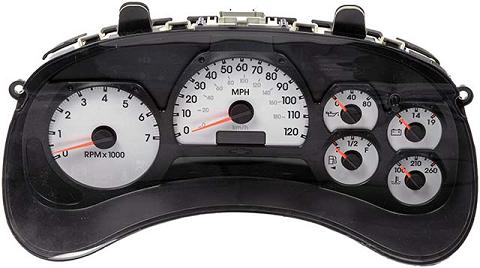 2005 Chevrolet Trailblazer &Trailblazer EXT Instrument Cluster Repair w/o DIC, w Tach, w White Gauges