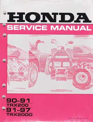 1990 - 1997 Honda TRX200 & TRX200D Factory Service Manual - OEM