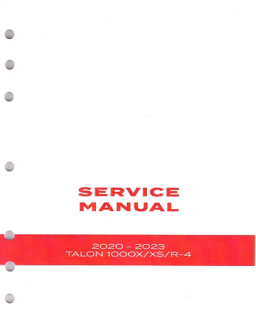 2020 - 2023 Honda Talon 1000X/XS/R-4 Factory Service Manual - OEM