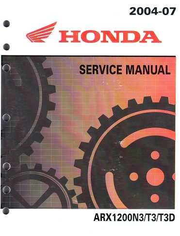2004 - 2007 Honda ARX1200N3/T3/T3D Aquatrax Factory Service Manual - OEM