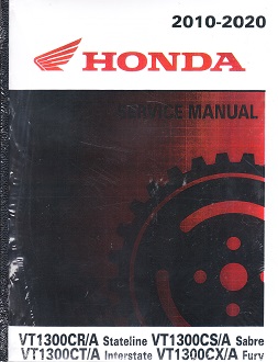 2010 - 2020 Honda VT1300CX/A, VT1300CR/A, VT1300CT, & VT1300CS/A Factory Service Manual - Reprint