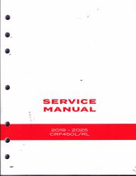 2019 - 2025 Honda CRF450L/RL Factory Service Manual - OEM