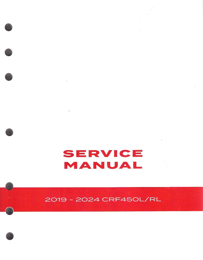 2019 - 2024 Honda CRF450L/RL Factory Service Manual - OEM