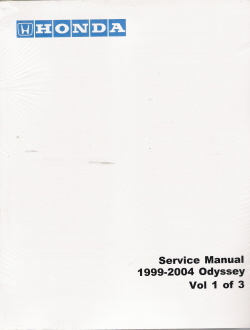 1999 - 2004 Honda Odyssey Factory Service Manual - 3 Volume Set