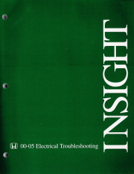 2000 - 2005 Honda Insight Electrical Troubleshooting Manual