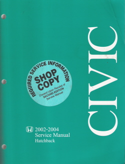 2002 - 2004 Honda Civic Hatchback Factory Service Manual