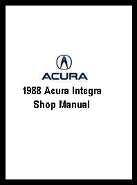 1988 Acura Integra Shop Manual