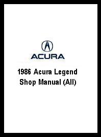 1986 Acura Legend Shop Manual (All)