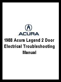 1988 Acura Legend 2 Door Electrical Troubleshooting Manual