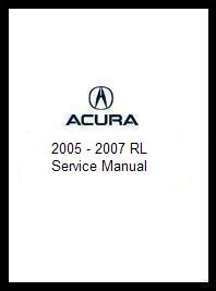2005 - 2007 Acura RL Factory Service Manual - 2 Volume Set