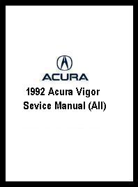 1992 Acura Vigor Sevice Manual (All)