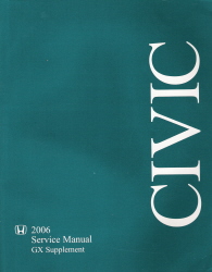 2006 Honda Civic GX Service Manual Supplement