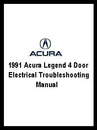 1991 Acura Legend 4 Door Electrical Troubleshooting Manual