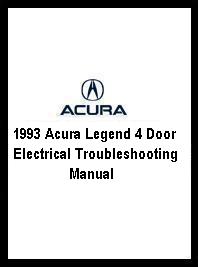 1993 Acura Legend 4 Door Electrical Troubleshooting Manual