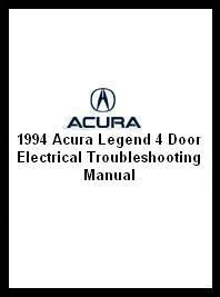1994 Acura Legend 4 Door Electrical Troubleshooting Manual - Softcover