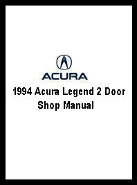1994 Acura Legend 2 Door Shop Manual