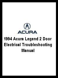 1994 Acura Legend 2 Door Electrical Troubleshooting Manual