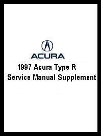 1997 Acura Type R Service Manual Supplement
