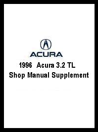 1996  Acura 3.2 TL Shop Manual Supplement