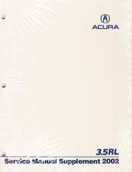 2002 Acura 3.5 RL Service Manual Supplement