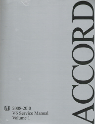 2008 - 2010 Honda Accord V6 Factory Service Manual - 2 Volume Set