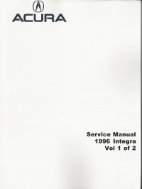 1996 - 1997 Acura Integra Service Manual
