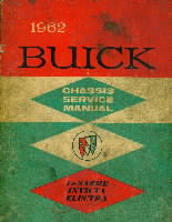 1962 Buick Chassis Service manual Le Sabre, Invicta and Electra