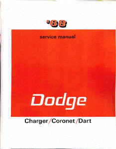 1968 Dodge Dart, Coronet, Charger Body, Chassis & Drivetrain Shop Manual