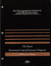 1998 Ford F250 F350 F450 F550, Econoline 7.3L Diesel Engine Powertrain Control Emissions Diagnosis Service Manual