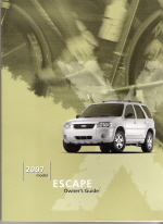 2007 Ford Escape Owner's Manual with Case