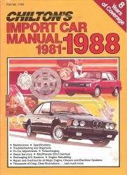 1981 - 1988 Chilton's Import Auto Repair Manual