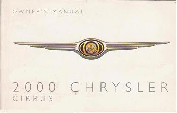 2000 Chrysler Cirrus Factory Owner's Manual