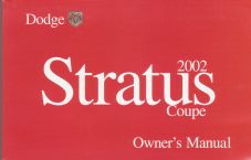 2002 Dodge Stratus Coupe Owner's Manual