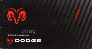 2009 Dodge Caliber Factory Owner's Manual