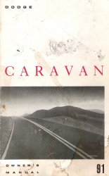 1991 Dodge Caravan Factory Owner's Manual