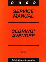 2000 Chrysler Sebring and Dodge Avenger Factory Service Manual - 2 Volume set