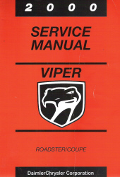 2000 Dodge Viper Roadster / Coupe (SR) Service Manual