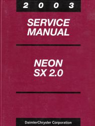 2003 Dodge Neon Service Manual
