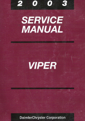 2003 Dodge Viper Service Manual