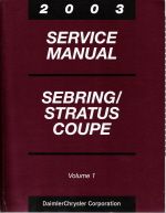 Chrysler / Dodge 2003 Sebring / Stratus Coupe Factory Service Manual - 4 Volume Set - Softcover