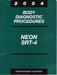 2004 Dodge Neon SRT-4 Factory Body Diagnostic Procedures Manual