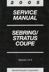 2005 Chrysler Sebring / Dodge Stratus Coupe Factory Service Manual - 4 Volume Set