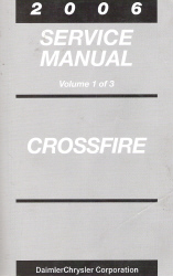 2006 Chrysler Crossfire Service Manual - 3 Volume Set