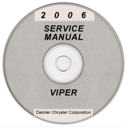 2006 Dodge Viper Service Manual- CD Rom