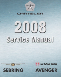 2008 Chrysler / Dodge Avenger / Cirrus / Sebring (JS) Factory Service Manual - 6 Volume Set