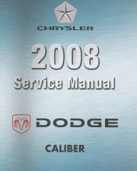 2008 Caliber (PM) Service Manual - 4 Volume Set